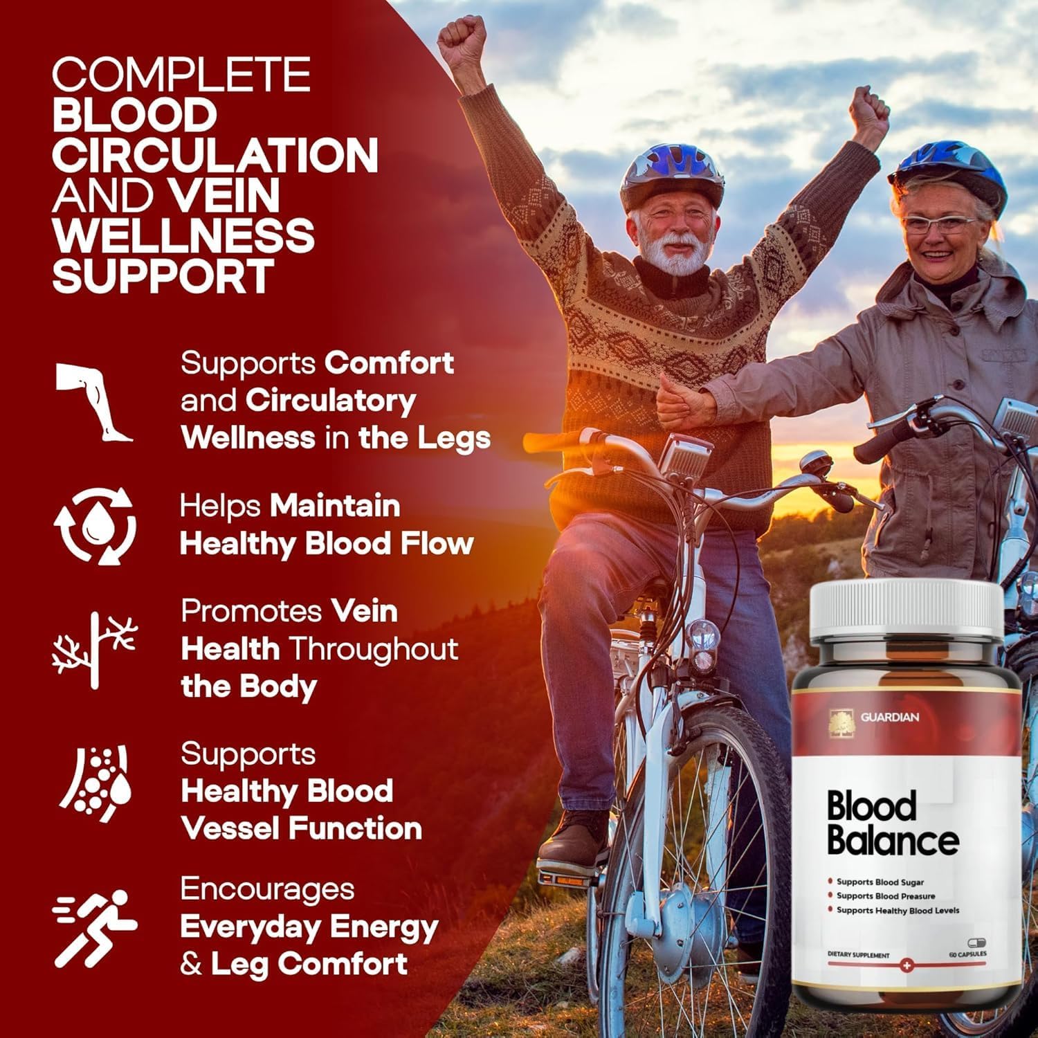 (Pack 3) Guardian BloodBalance Supplement -Official Formula - BloodBalance Supplement, Extra Strength with Vitamin C, Turmeric Root Powder (180 Capsules) - Image 2